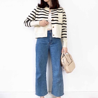 CARDIGAN EMIRA WANITA RAJUT STRIP