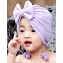 turban baby bandana bando bayi anting pom pom