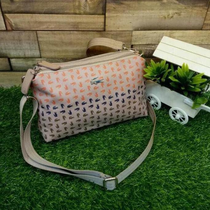 YUK BELI SUPPLIER TAS WANITA MURAH BRANDED IMPORT SALE BATAM LACOSTE MINI OMBRE - BIRU