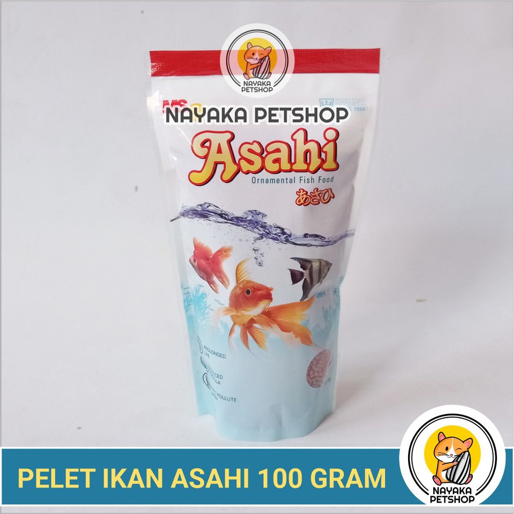 Asahi 100 gr Pakan Ikan Hias Pelet Makanan Koki Fish Food