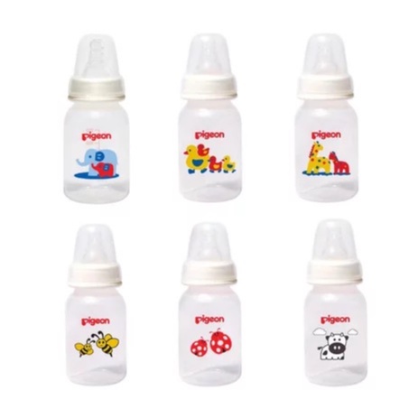 Botol Pigeon / Dot Peristaltic Standard Round Nipple Bayi Silicone Silikon S M L isi 1 pc SATUAN-Btl 50ml random
