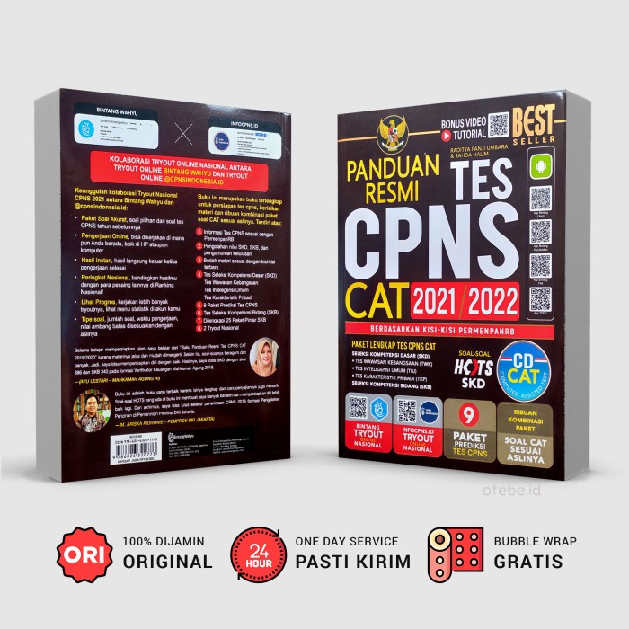 

TURUN HARGA Panduan Resmi Tes CPNS CAT 2021/2022 (Bonus CD) KPL121