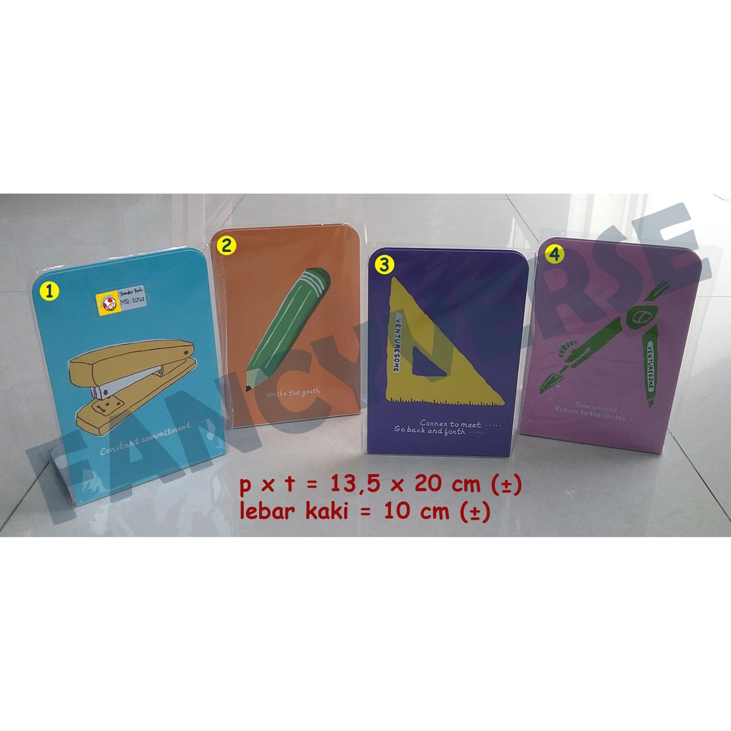 

Book End Office MQ-3254 / Pembatas Buku Penyangga Buku Penahan Buku