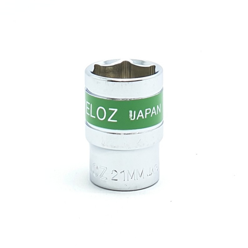 Veloz Premium 21mm Kunci Mata Sok Sock Socket 21mm 6PT 1/2&quot; Chrome Vanadium Steel