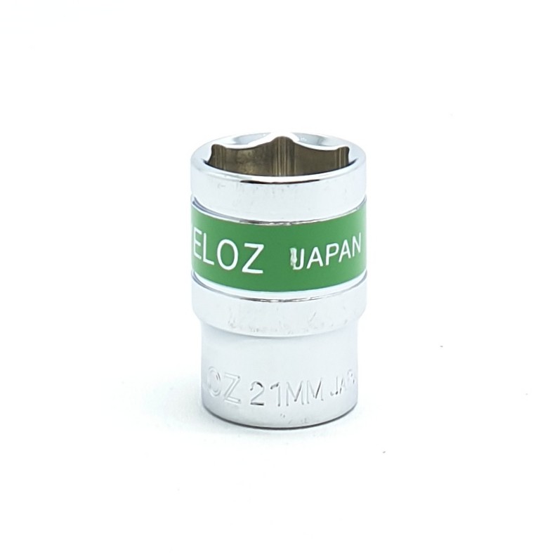 Veloz Premium 21mm Kunci Mata Sok Sock Socket 21mm 6PT 1/2&quot; Chrome Vanadium Steel