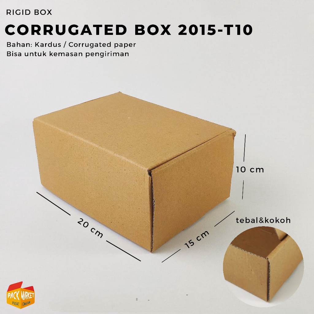 

Corrugated Box 20x15-T10 cm (1 pak isi 5pc) / kemasan kado / hampers box