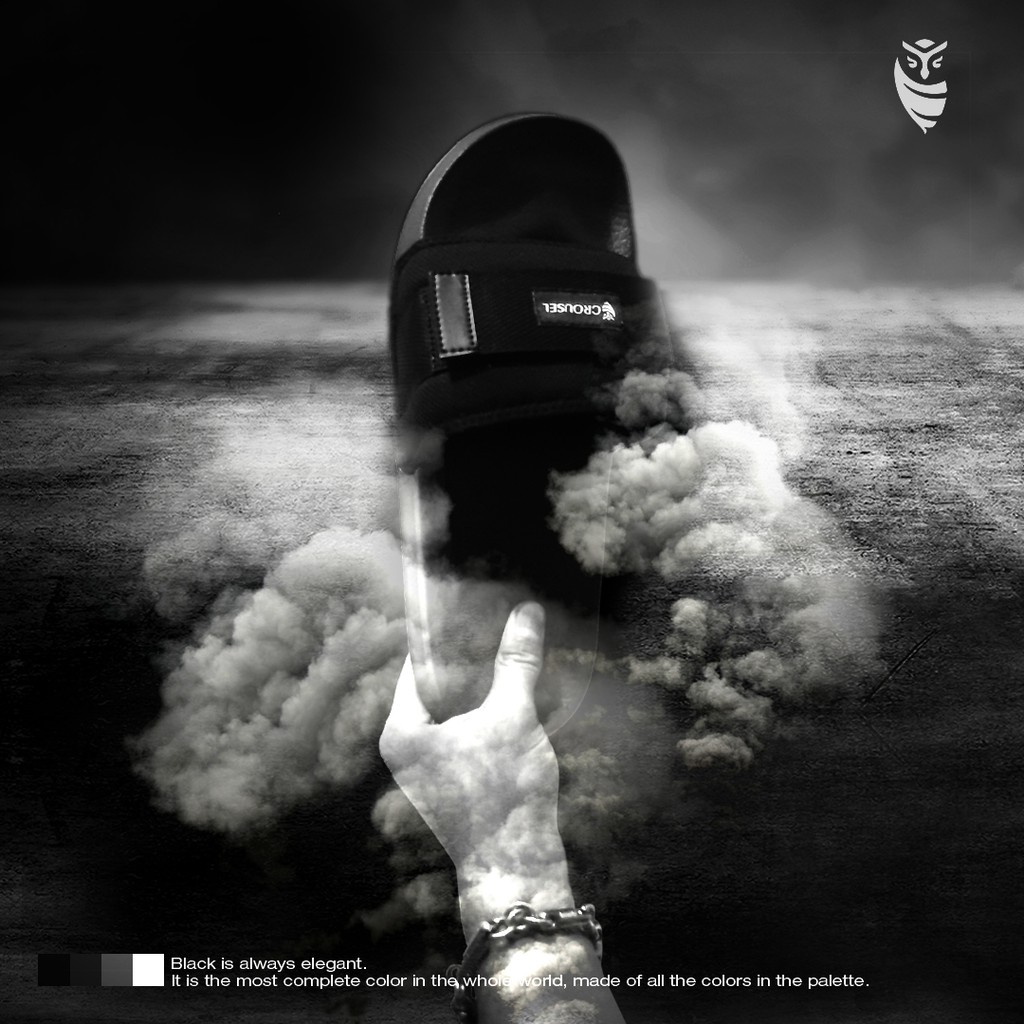 Crousel Sandal slop Casual \ Unisex - Santos Full Black-4