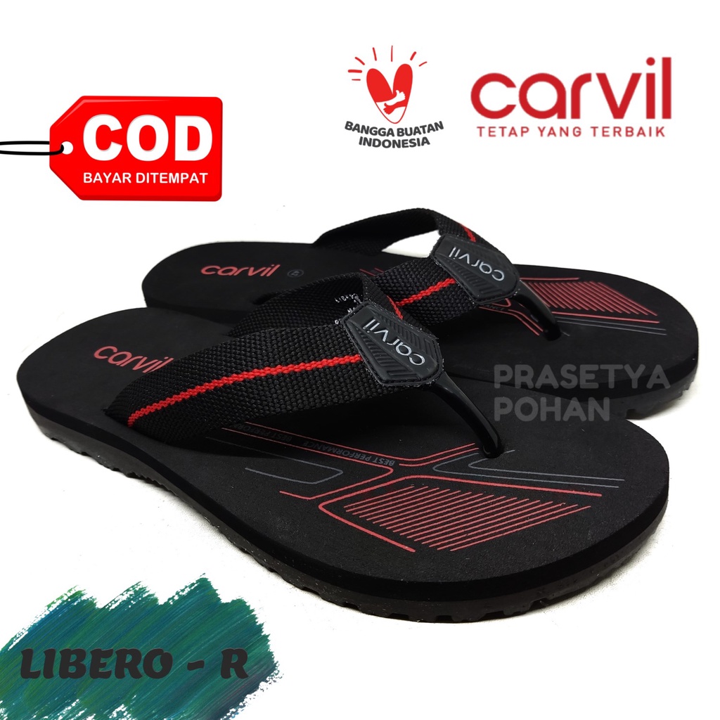 Sandal Pria Carvil Ukuran Besar 43 dan 44 Original Anti Air - Sendal Size JUMBO