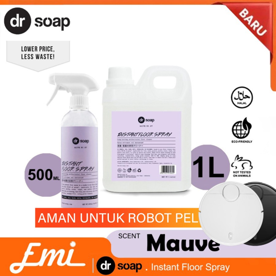 dr soap Instant Floor Spray Pembersih Serba Guna Cleaner Robot Mauve