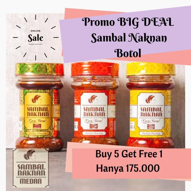 

PROMO BIGSALE SAMBAL NAKNAN BUY 5 GET 1 FREE