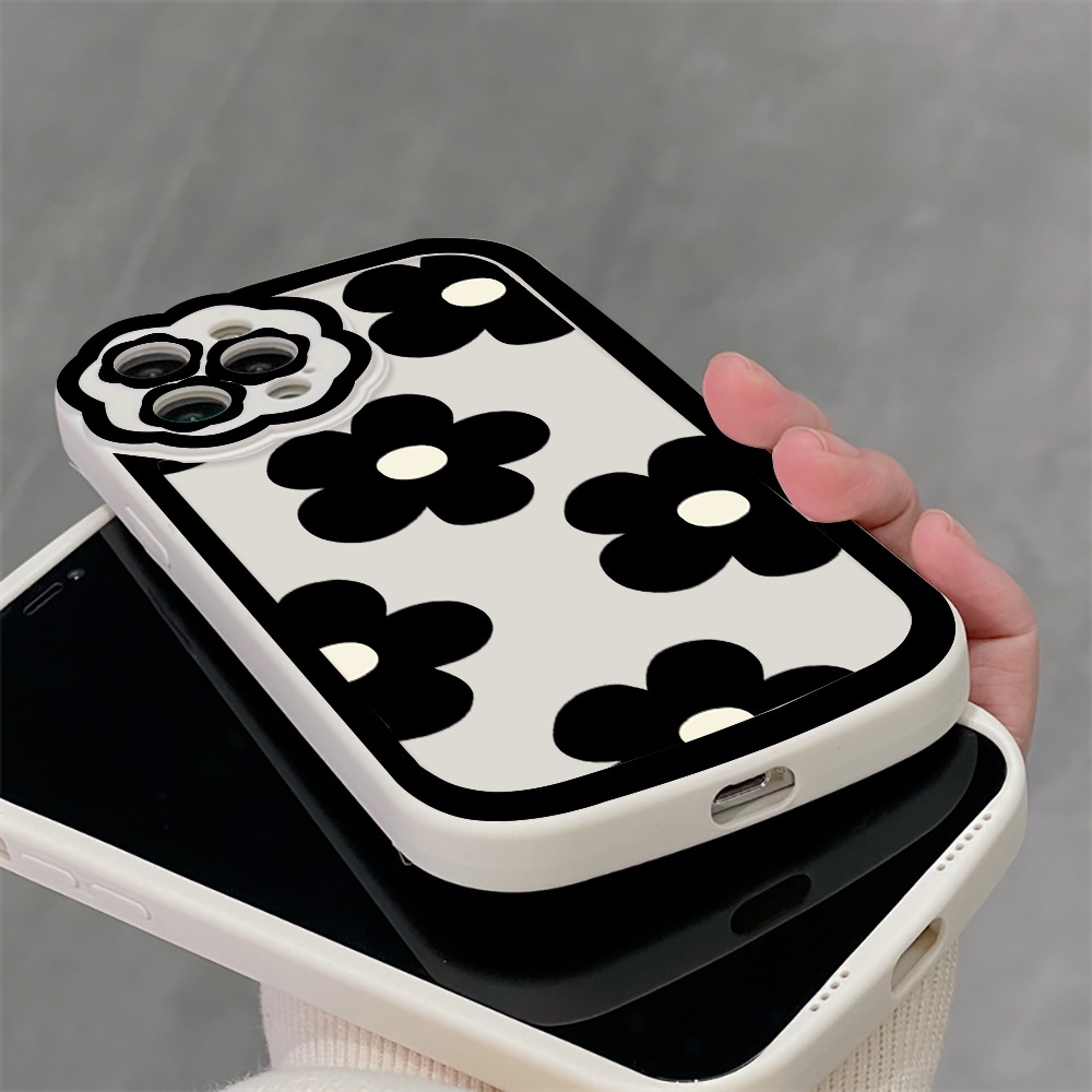 Soft Case Silikon Motif Bunga Untuk iPhone 11 Pro Max 12 Pro Max 13 Pro Max XR X XS Max