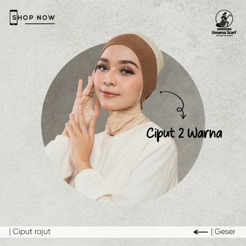 Inner Rajut 2 warna by Umama Ciput Rajut Warna Random Inner Rajut Premium