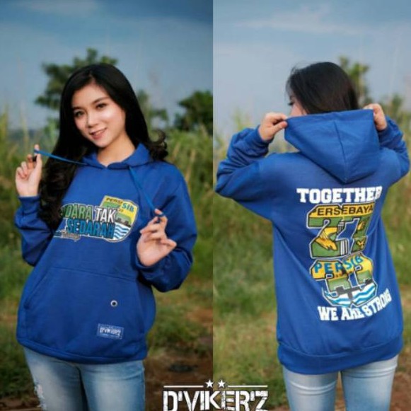 Sweater hoodie Persebaya Persib Bonek viking hoodie murah pria wanita allsize fit L