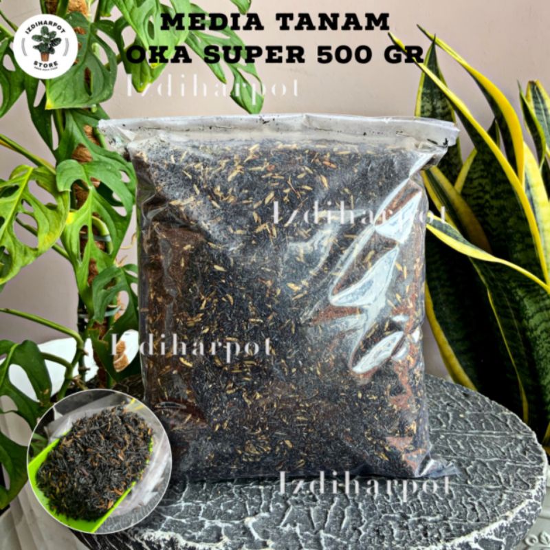 MEDIA TANAM ORGANIK OKA SUPER UNTUK BUNGA TANAMAN HIAS - REPACK 500 GR