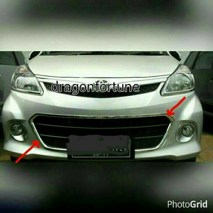 list chrome bumper depan Avanza Veloz