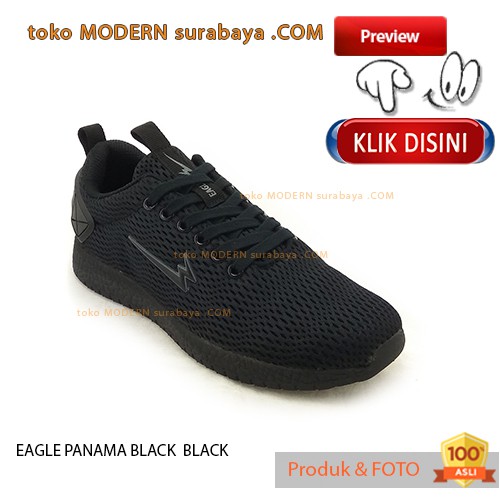 EAGLE PANAMA BLACK BLACK  sepatu pria sekolah casual sneakers