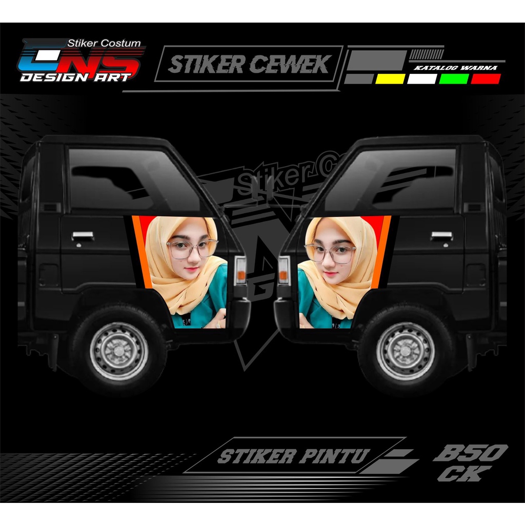 stiker pintu cabin pikup L300 stiker cabin L300 stiker variasi pintu mobil L300/all pickup