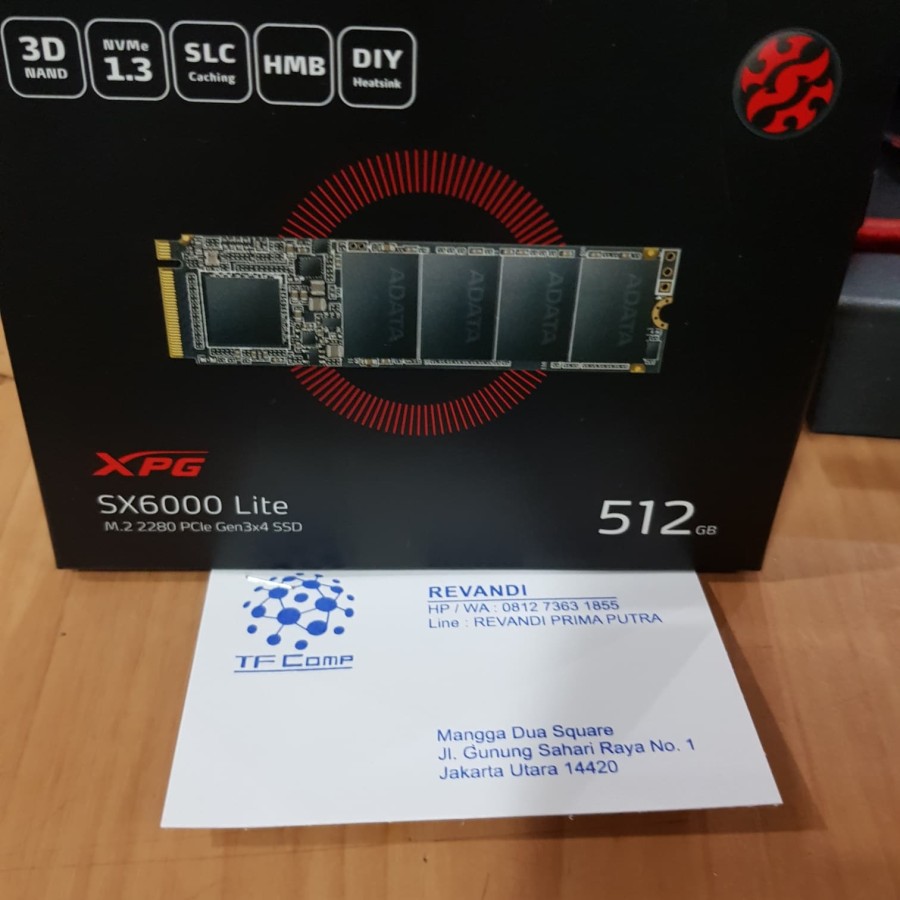 ADATA XPG SX6000 Lite M.2 2280 512GB PCI-Express 3.0 x4 3D NAND SSD ASX6000LNP-512GT-C