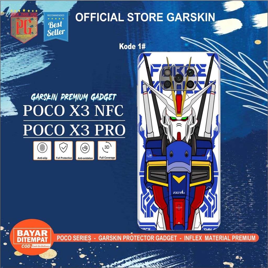 Garskin POCO X3 Pro Nfc Skin Gadget Premium Gundam Top(Isi 2pcs)
