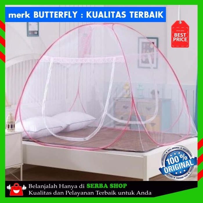 Kelambu Tidur Kelambu lipat Kelambu Tenda BAWAH BOLONG 120x200 120 x 200 cm warna PINK