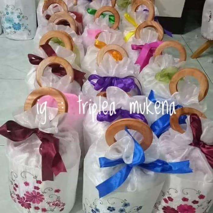 Mukena Sutra Velvet Bordir/Sajadah/Travelling Premium