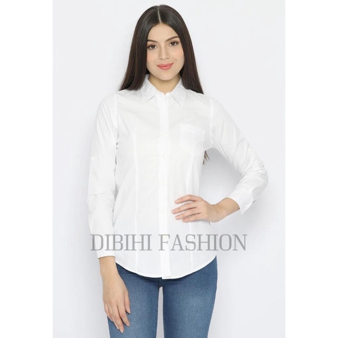 Kemeja Putih Wanita Lengan Panjang | Kemeja Wanita | Kemeja Putih