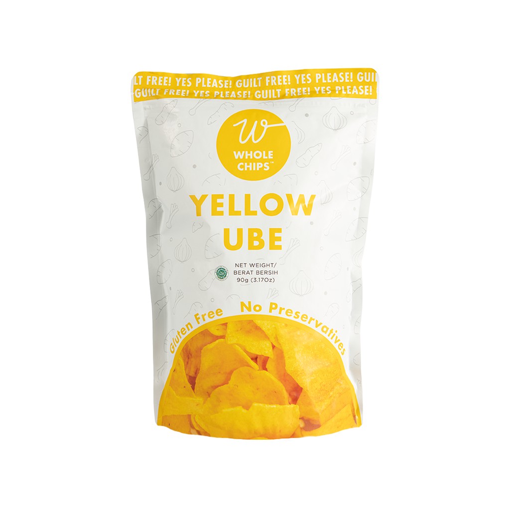 Keripik Ubi Madu Whole Chips Yellow Ube 90gr - Keripik Sehat Bebas MSG