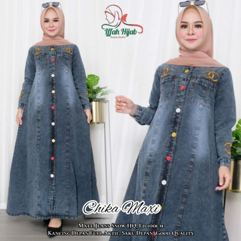 Gamis Wanita Kekinian,Chika Maxi By Iffah Hijab