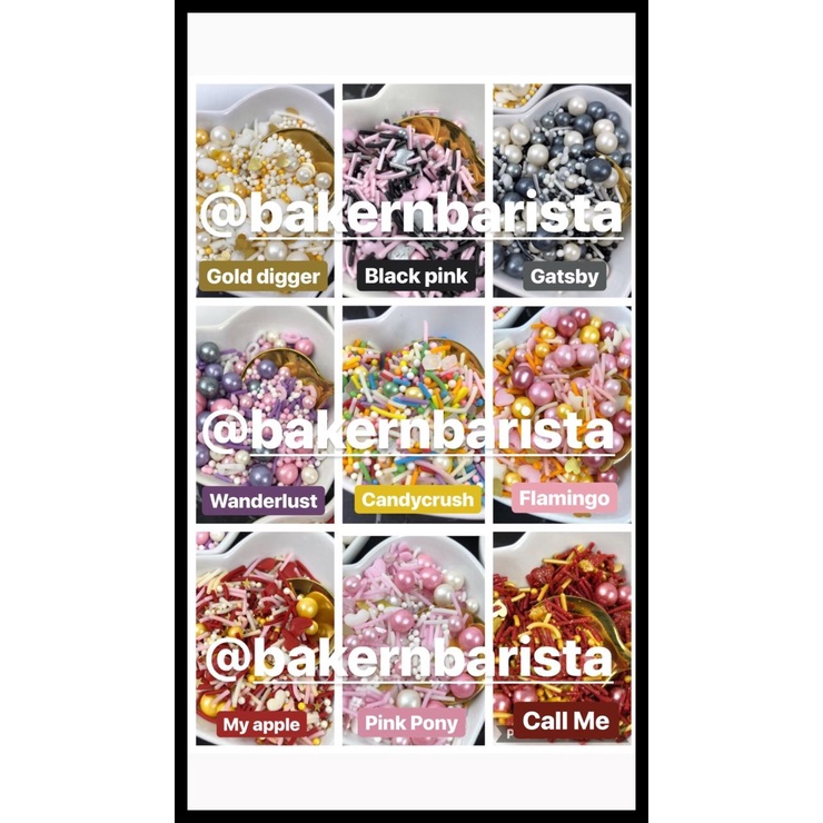 

New Trend! Sprinkles Mix Campur Untuk Hiasan Cake Cupcakes Donat