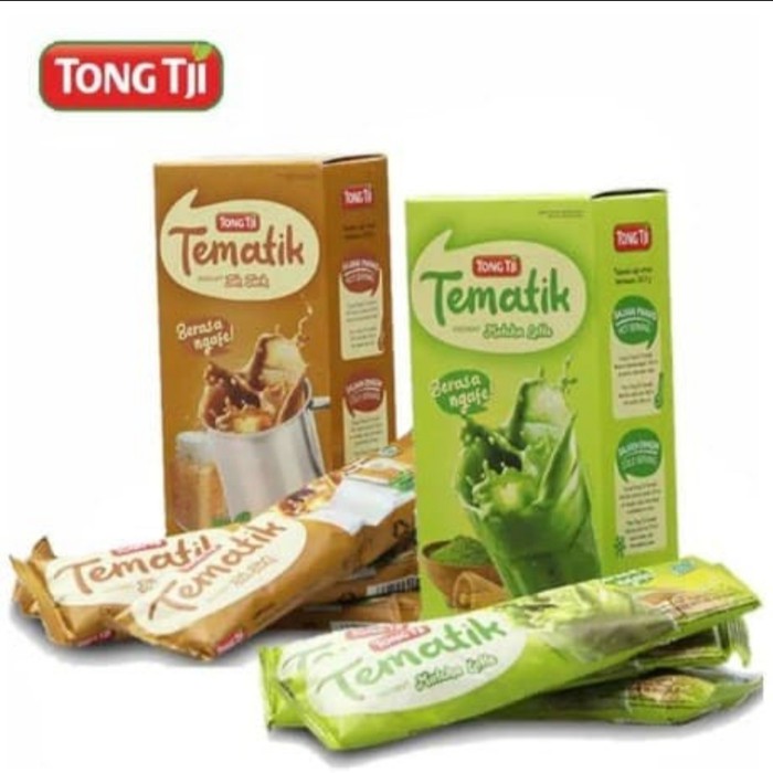 

Tong Tji Tematik Instant Teh Tarik / Matcha Latte 24.7 gr isi 3 's