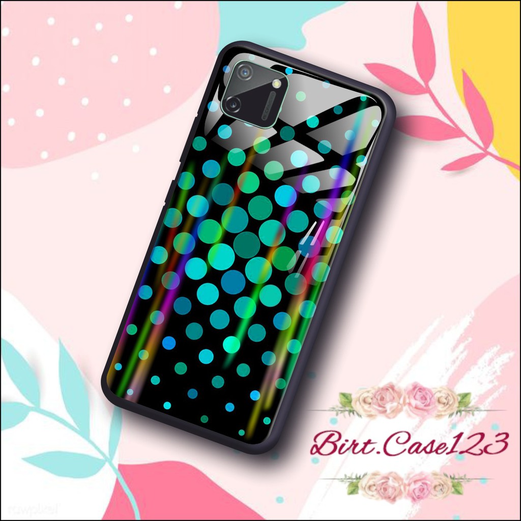 back case glass aurora POLKADOT Oppo A3s A1k A5 A9 2020 A7 F9 A5s A31 A52 a53 A92 A37 A57 A59 BC180