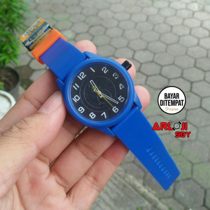 JAM TANGAN WANITA QQ SMILE RAINBOW 40MM ANALOG FREE BATREI