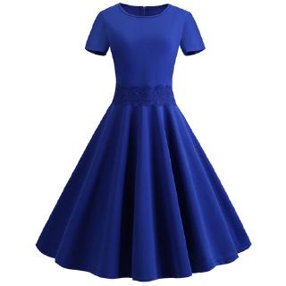 womens blue midi dress