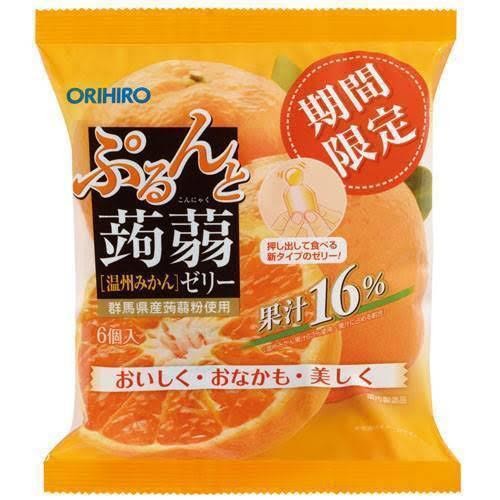 

Orihiro Konyaku Jelly Pouch : Jeruk Mandarin Satsuma (6 pcs x 20 Gram)