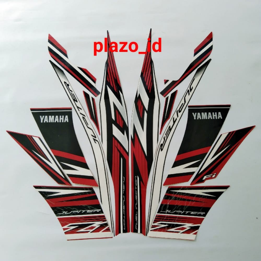 striping motor yamaha jupiter z1 2016 hitam-merah