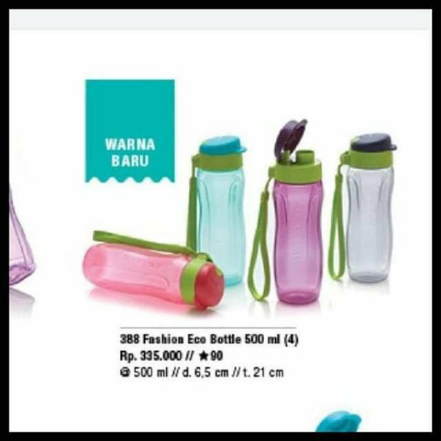 Tupperware Tumbler fashion Eco Bottle 500ml set (isi 4 botol)
