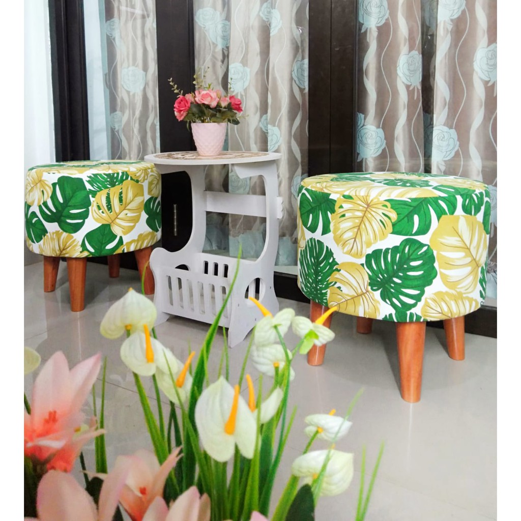 Sofa Ruang Tamu 1 set, 2 Sofa 1 Meja / Sofa Stool Berkualitas / Sofa Bulat / Sofa Stool Bulat