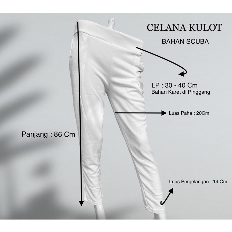 Celana Kulot Scuba - Celana Kekinian - Celana scuba kulot hramping- Ku- Celana Aesthetic - Celana Ku