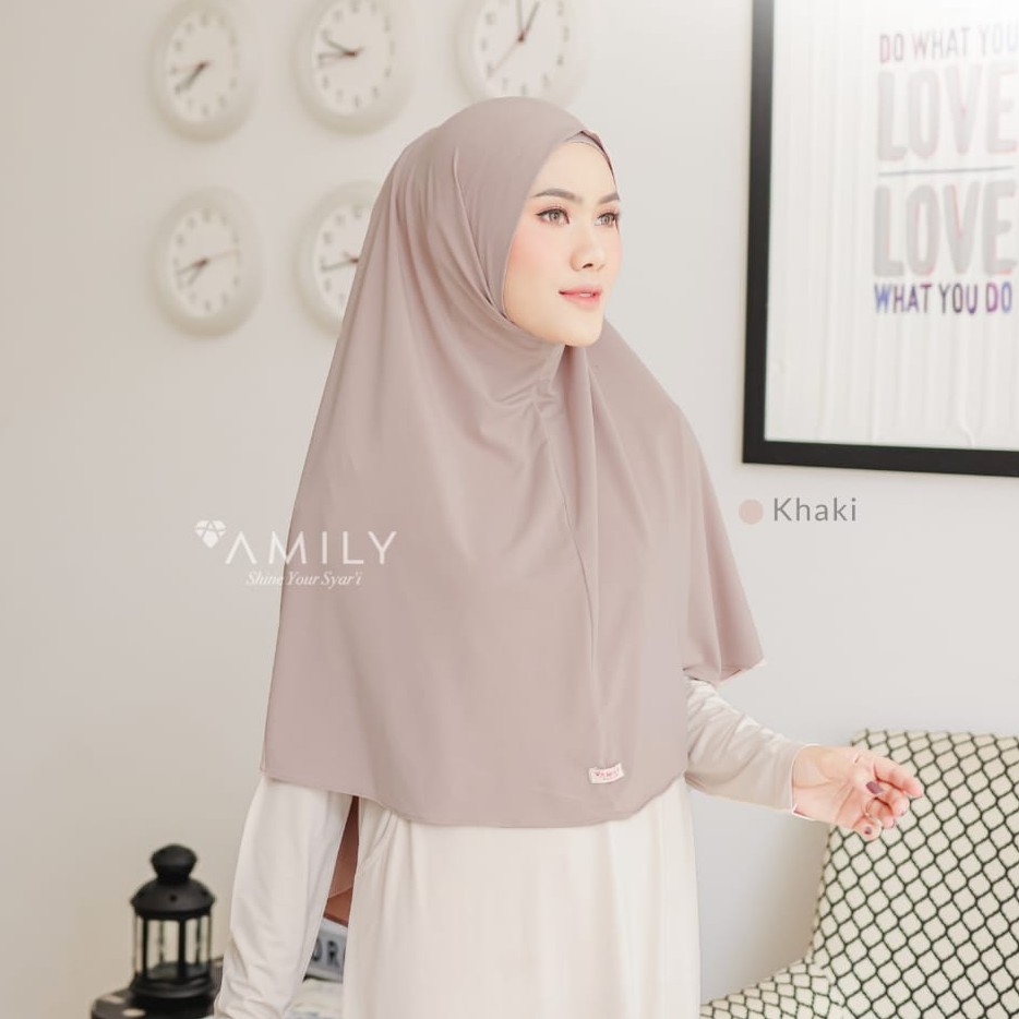 JILBAB INSTAN KERUDUNG MALAYSIA JERSEY AMILY HIJAB IZY BERGO NON PED FASHION MUSLIM SYARI TERBARU