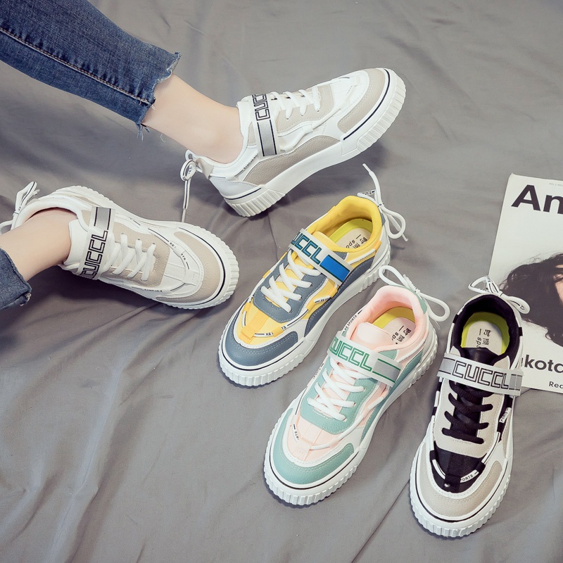 COD New Item !!! M19 Sepatu Sneakers Wanita Korea Casual Sport Shoes Sapatu Sneaker Cewek Import-1