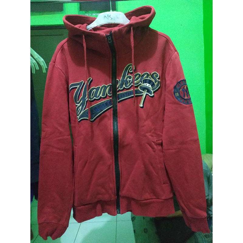Hoodie Zipper MLB Yankees Second Original