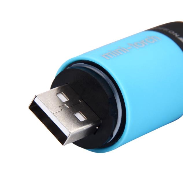 Mini LED Light USB Rechargeable Flashlight Portable Pocket Keychain Waterproof Torch Lamp
