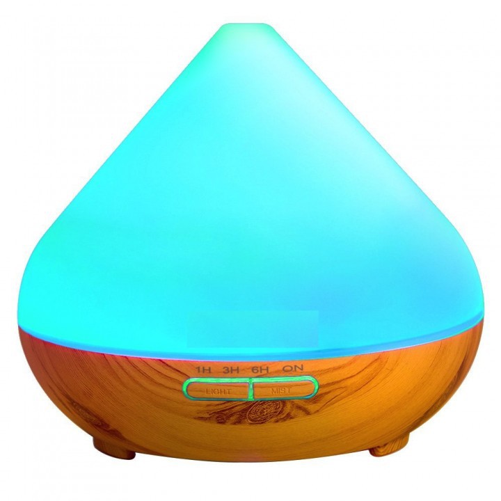 H30 Ultasonic Humidifier Aroma Diffuser 7 Color LED 300ml Brown