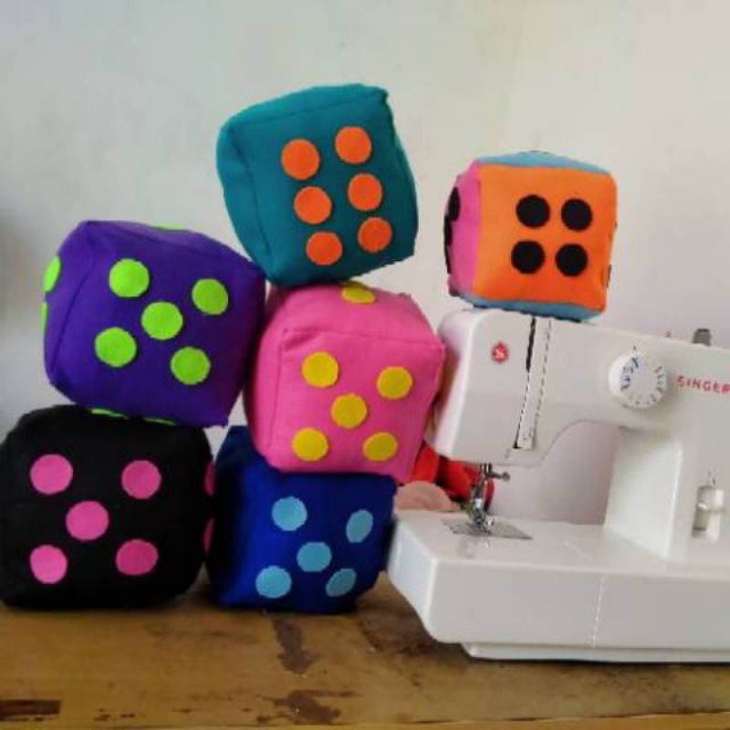 dadu flanel dadu ulartangga jumbo 15x15cm boneka dadu