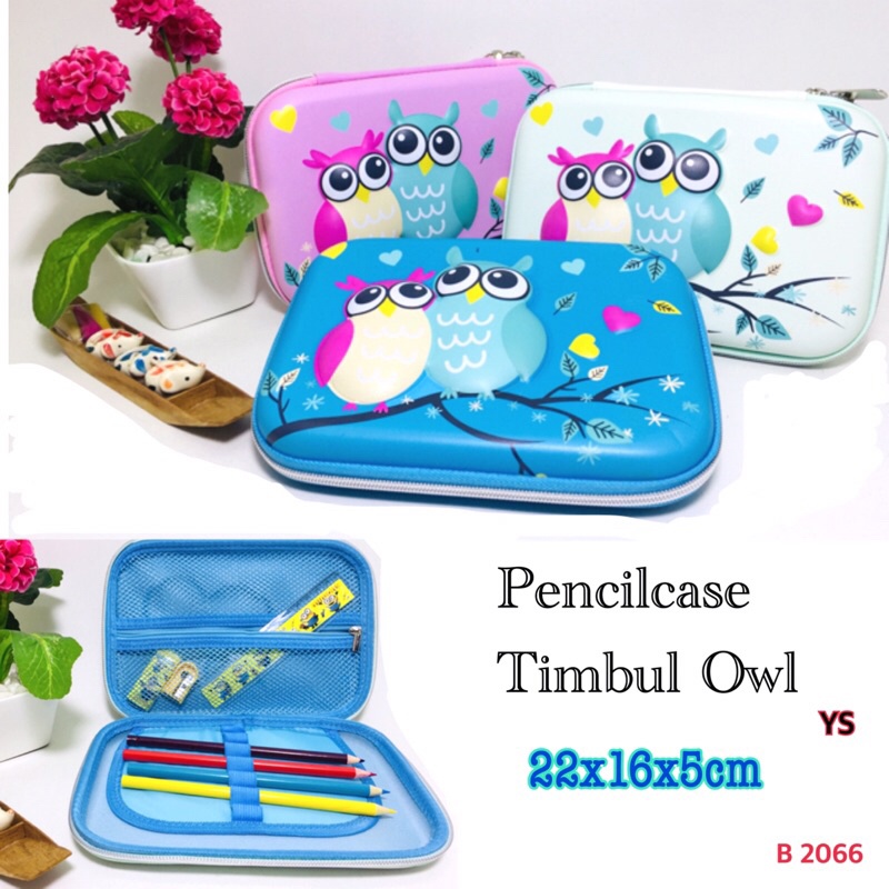 

Pencilcase Timbul Owl , Tempat Pensil, Kotak Pensil Hardcase