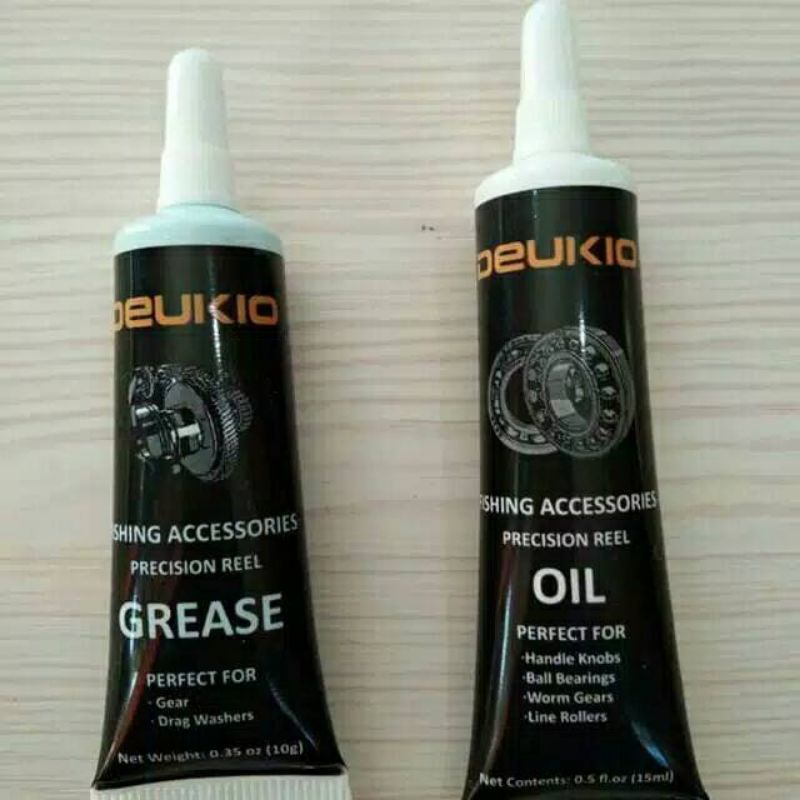 DEUKIO Pelumas Reel Pancing 1 Paket (Oil + Grease/Gemuk)