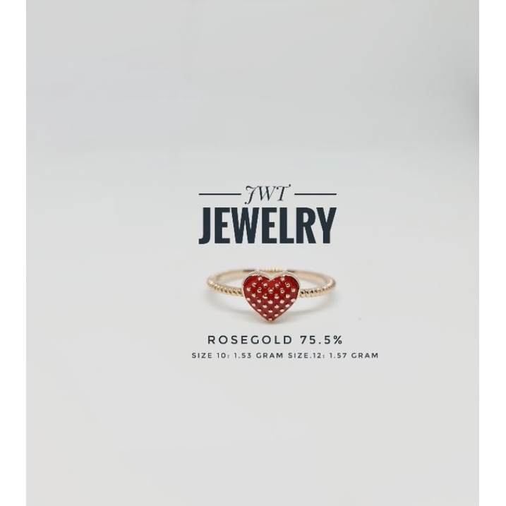 CINCIN EMAS FASHION SANDRA DEWI GOLS BETTY BOOP HATI LOVE MERAH CANTIK LUCU