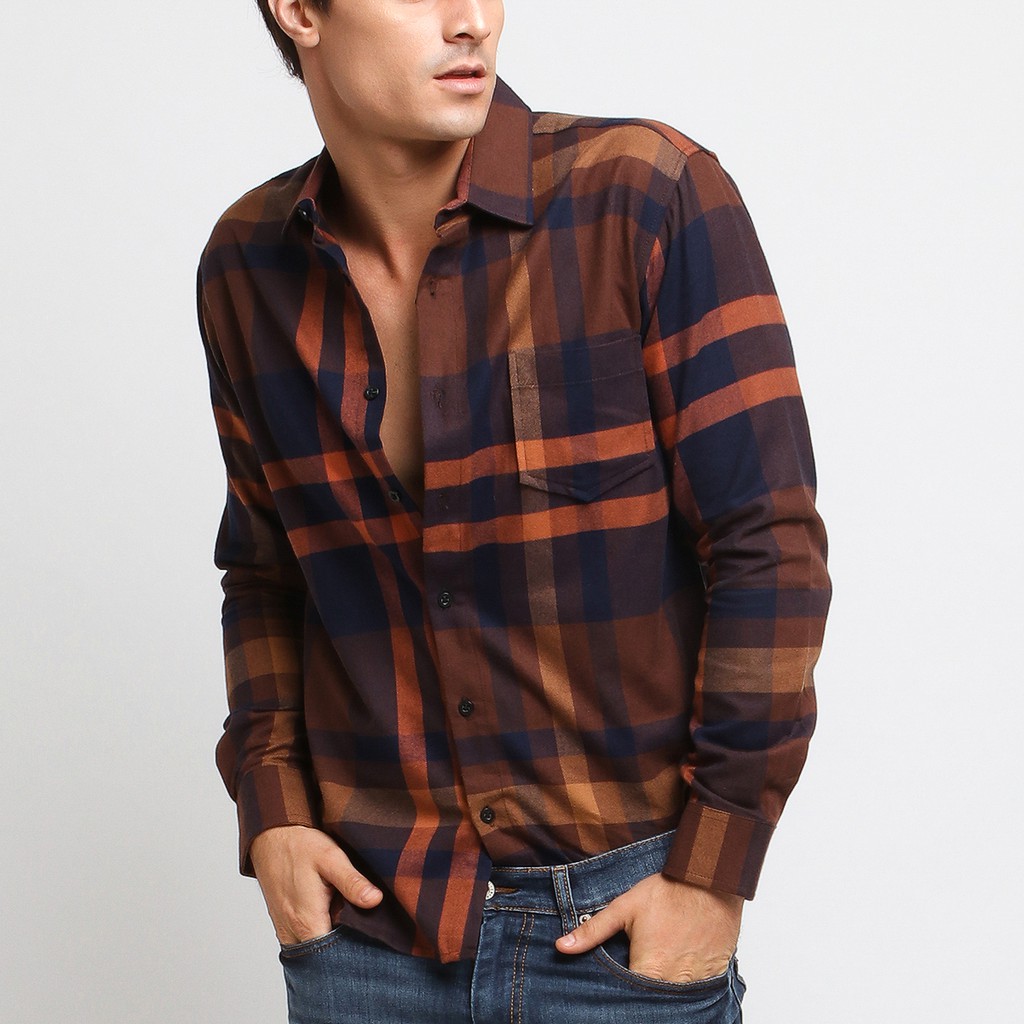 VENGOZ Kemeja Flanel  Pria Roper Flannel  Shirt Shopee 