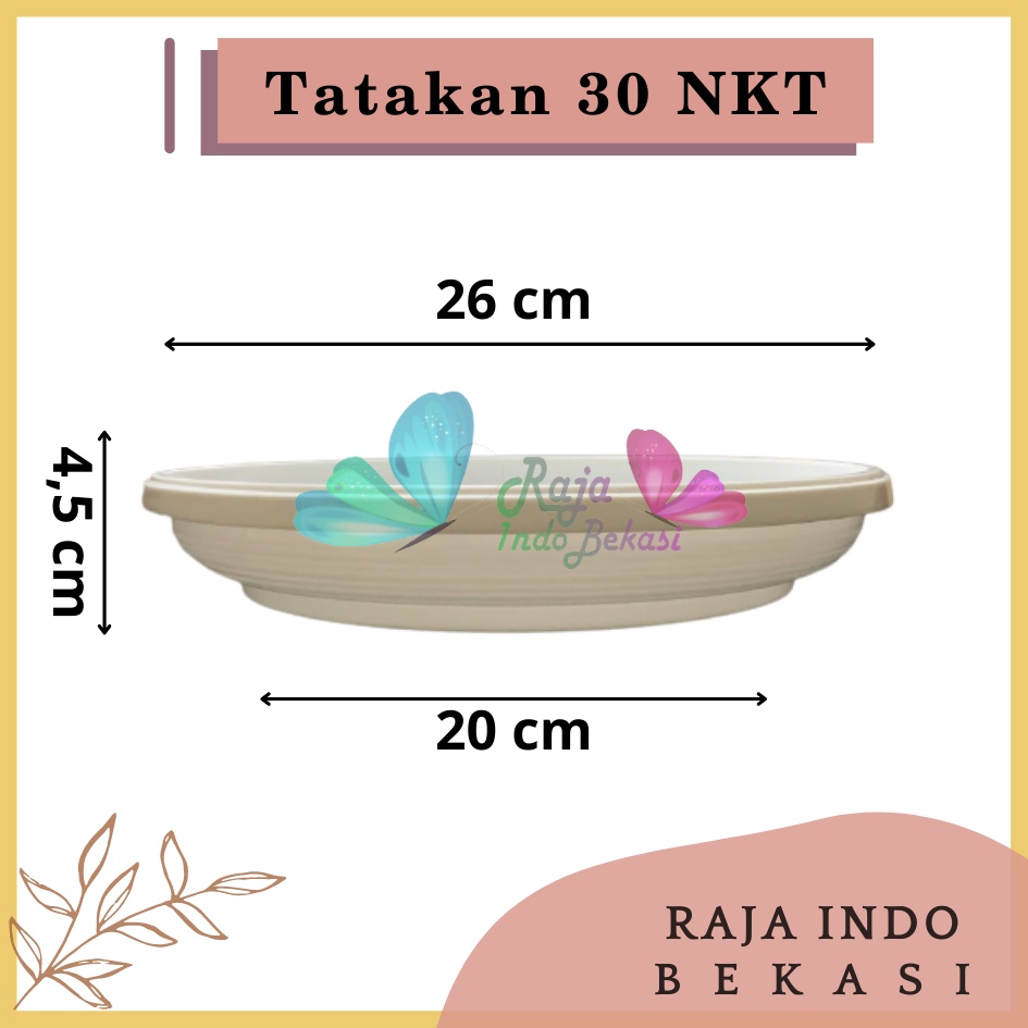 Tatakan Alas Pot Bunga NKT 30 Putih 26 Cm Untuk Pot 30 Cm Termurah TATAKAN NKT 30 : Alas Pot Ukuran 30 Bagus Murah Tebal