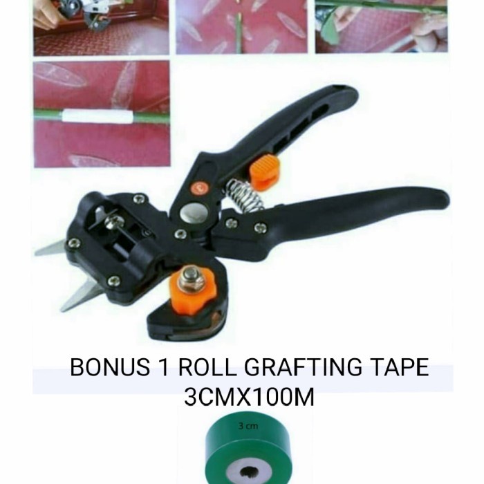 Pisau - Gunting Okulasi Grafting Tool Stek Dahan Bonus 1 Roll Grafting Tape